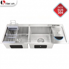 Bồn Rửa Chén 2 Hộc Inox 304 Độ Dày 3.5mm Forler