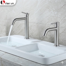 Vòi lavabo Điếu Dài Lạnh Inox Mờ Forler 