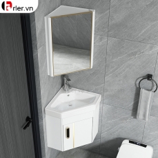 Bộ Tủ Góc Treo Tường Nhôm Hợp Kim Chậu Lavabo Và Tủ Gương Forler