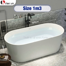 Bồn tắm nằm Oval nhựa Acrylic Forler T02 1m3 – 1m7