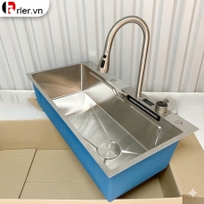 Chậu Rửa Chén 2 Phím Inox Mờ Hiển Thị Nhiệt Độ Forler