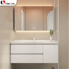 Bộ Tủ Nhựa PVC Trắng Cao Cấp & Tủ Gương Led Forler