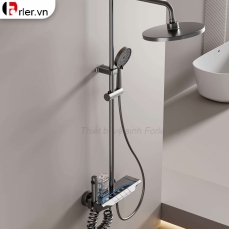 Sen Cây Tắm Nóng Lạnh Inox 304 Chính Hãng Phủ Nano Xám Forler