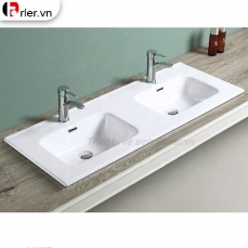 Chậu Lavabo Bán Âm Bàn Đôi KT 1200x500x240mm 