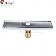 Phễu Thoát Sàn Đồng Thau Mạ Crome Chống Hôi Dài FORLER