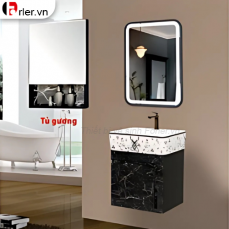 Tủ Nhựa PVC Vân Đá Trắng Đen Cao Cấp FORLER