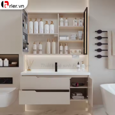 Bộ Tủ Nhựa PVC Kích Thước 80cm Mặt Sứ Âm FORLER