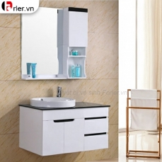 Bộ Tủ, Chậu Bàn Đá, Tủ Gương Nhựa PVC Trắng Forler