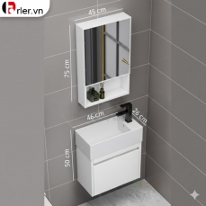 Bộ Tủ Mini Trắng Nhựa PVC Chống Nước Forler