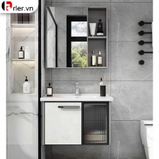 Tủ Nhôm 2 Kích Thước - Mặt Lavabo Sứ Liền Khối FORLER