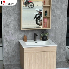 Bộ Tủ Nhựa PVC Cao Cấp Vân Gỗ & Gương Tủ Thường Forler