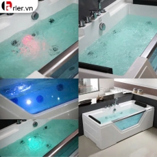 Bồn Tắm Massage Chữ Nhật Kính Xanh FORLER