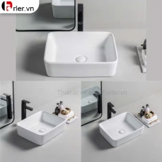 Lavabo Đặt Bàn Chữ Nhật Vòi Nước Riêng FORLER