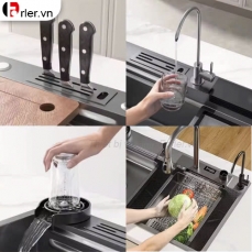 Bồn Rửa Chén 2 phím Có Hộc Dao FORLER