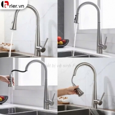 Vòi Rửa Chén Nóng Lạnh Dây Rút FORLER
