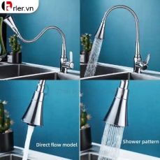 Vòi Rửa Chén Bẻ Đầu Loe Bi Nóng Lạnh FORLER