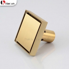 Phễu Sàn Vuông 10x10 Vàng Mờ FORLER