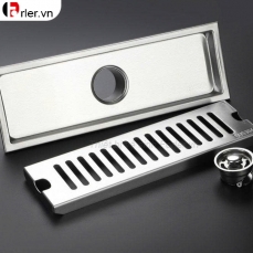 Phễu Thoát Sàn Chống Hôi INOX 304 Mờ KT 10x30cm FORLER