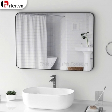 GƯƠNG CHỮ NHẬT VIỀN SẮT SƠN TĨNH ĐIỆN ĐEN FORLER