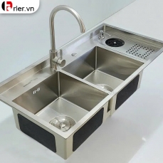 Chậu Rửa Chén Inox 304 - 2 Hộc - Có Bàn Chờ Forler 