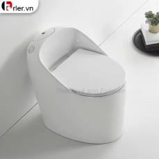 Bồn Cầu Một Khối Kiểu Dáng Tròn ( Nắp Nhựa UF ) 