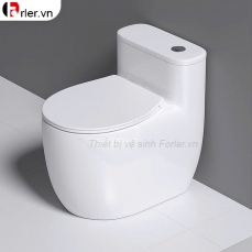 Bồn Cầu 1 Khối Thân Lùn Men Sứ Trắng Cao Cấp Forler
