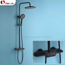 Sen Tắm Cây Nóng Lạnh Crom Bóng Và Nano Đen FL-ST20 Forler