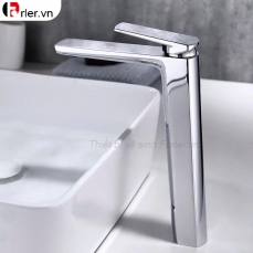 Vòi Lavabo Nóng Lạnh Đồng mạ Crome Cao 30cm (FL-VLVB40) Forler