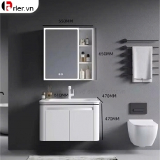 Bộ Tủ Nhôm Lavabo Và Gương Led Cao Cấp (TLVB30) Forler
