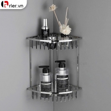 Kệ Góc Treo Tường INOX 304 Nan Vuông Đúc Đặc FORLER