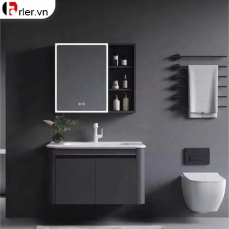Bộ Tủ Nhôm Hợp Kim Chậu Lavabo Và Tủ Gương Led Forler