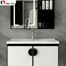 Bộ Tủ Nhôm Hợp Kim Chậu Lavabo Cao Cấp Và Tủ Gương Led Forler