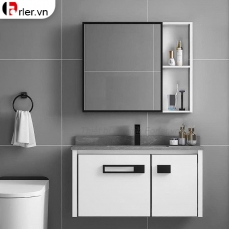 Bộ Tủ Nhôm Bàn Đá Lavabo Và Tủ Gương Forler