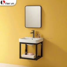 Chân Kệ Chậu Lavabo Treo Tường Kèm Gương Thường Forler