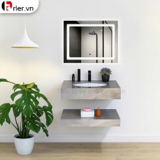Bàn Đá Lavabo Âm 2 Tầng & Gương Led Forler