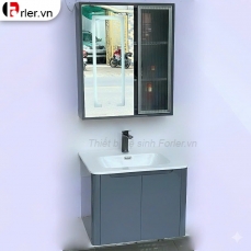 Bộ Tủ Nhựa Xám Cao Cấp & Tủ Led Gương Forler