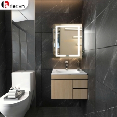 Bộ Tủ Nhựa Giả Gỗ PVC Cao Cấp & Gương Led Forler