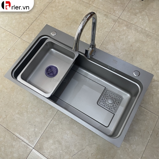 Chậu Rửa Chén 1 Hộc Inox 304 Phủ Nano Xám & Đen Forler
