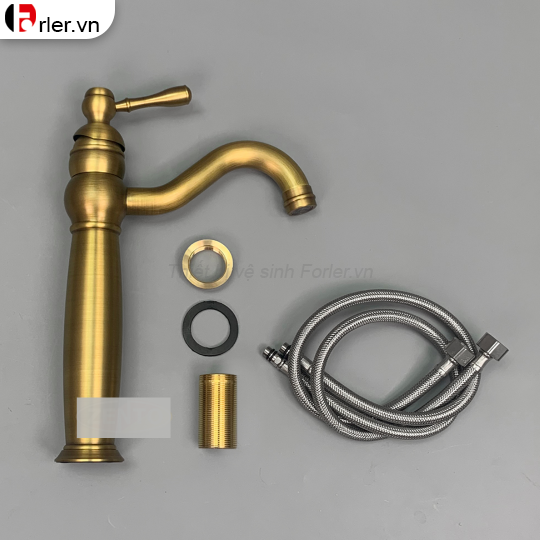 Vòi Lavabo Nóng Lạnh Vàng Đồng Dương Bàn (FL-VLVB55) Forler