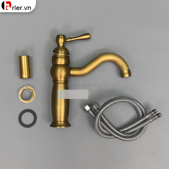 Vòi Lavabo Nóng Lạnh Vàng Đồng Dương Bàn (FL-VLVB55) Forler