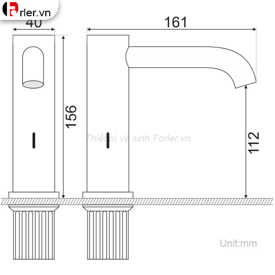 Vòi Lavabo Cảm Ứng Inox Mạ Crome Bóng (FL-VLVB59) Forler