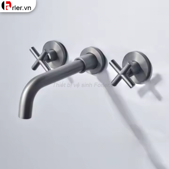 Vòi Lavabo Âm Tường Đồng Thau Mạ Crome FORLER