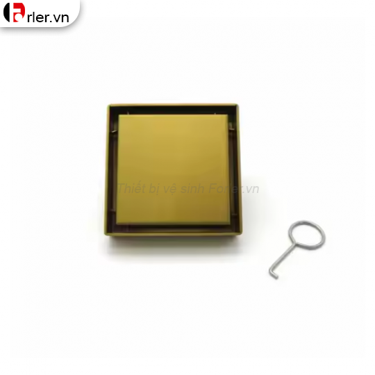 Phễu Sàn Vuông 10x10 Vàng Mờ FORLER