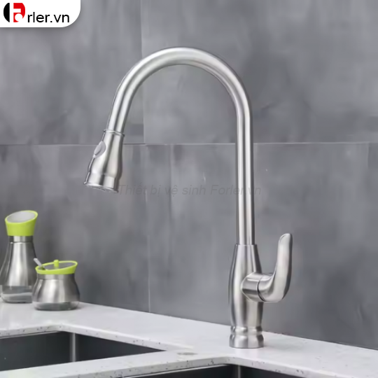 Vòi Rửa Chén Nóng Lạnh, Dây Kéo FORLER