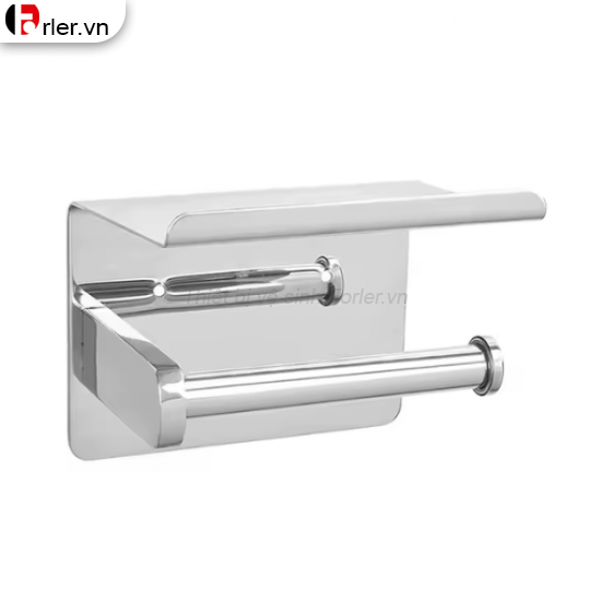 Móc Treo Giấy Vệ Sinh Có Khay Inox Bóng FORLER