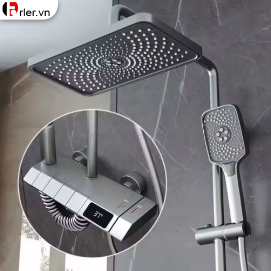 Sen Cây Tắm Đứng Đồng Thau Sơn Tĩnh Điện Xám FORLER