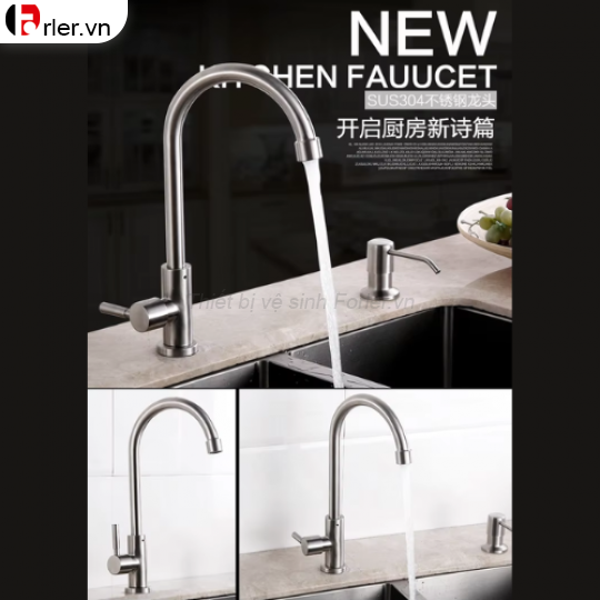 Vòi rửa chén Lạnh Inox SUS 304 FORLER