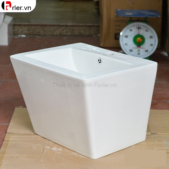 Chậu Lavabo Treo Tường Liền Khối Trắng Sứ FL-LVB35 Forler