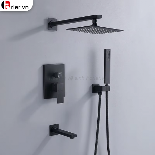 Sen Tắm Âm Tường Đồng Thau Sơn Tĩnh Điện Đen FORLER