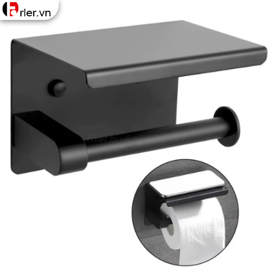 Móc Treo Giấy Vệ Sinh INOX Sơn Tĩnh Điện Đen FORLER
